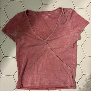 American Eagle Outfitters Mauve Short Sleeve Top